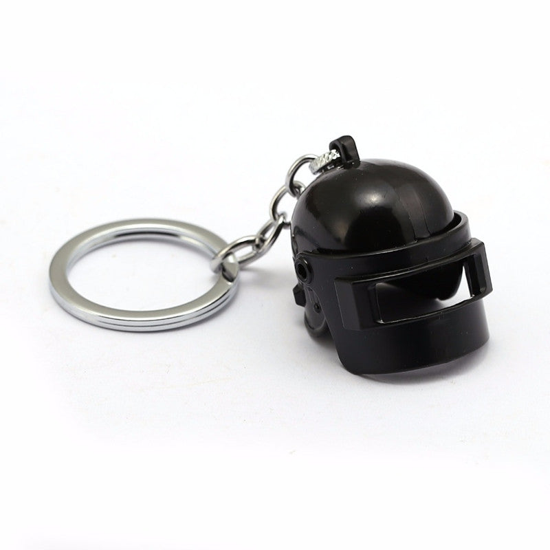 Black Model Pendant Keychain Level 3 Helmet Holiday Gift